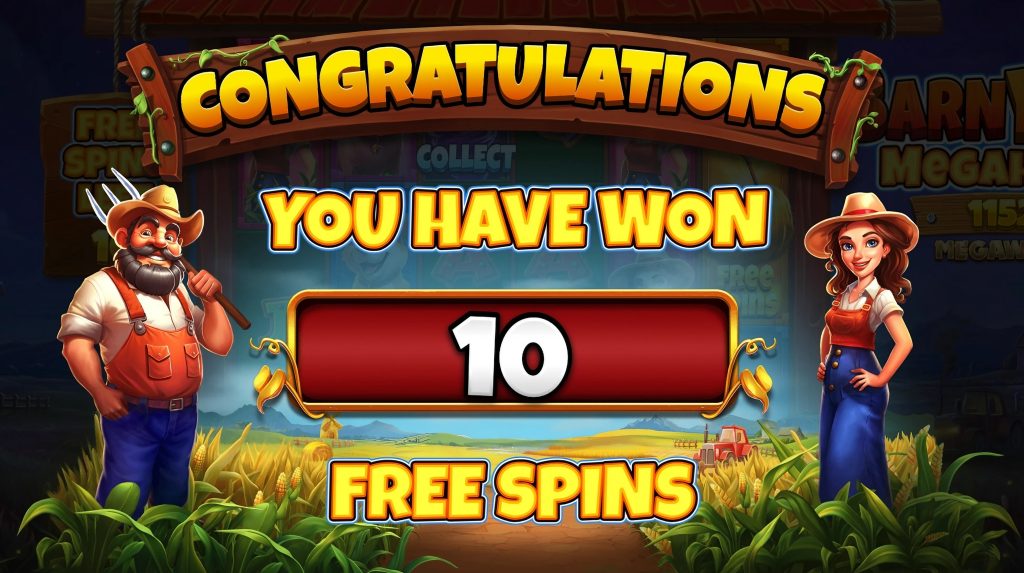 Barnyard Megahays free spins screen